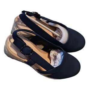 Easy Street Womens Stargaze Navy Wedge Heels Shoes 7 Wide Style#31-4690 NIB!